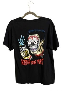 Liquid Death Skull Graphic Tee Shirt Medium
